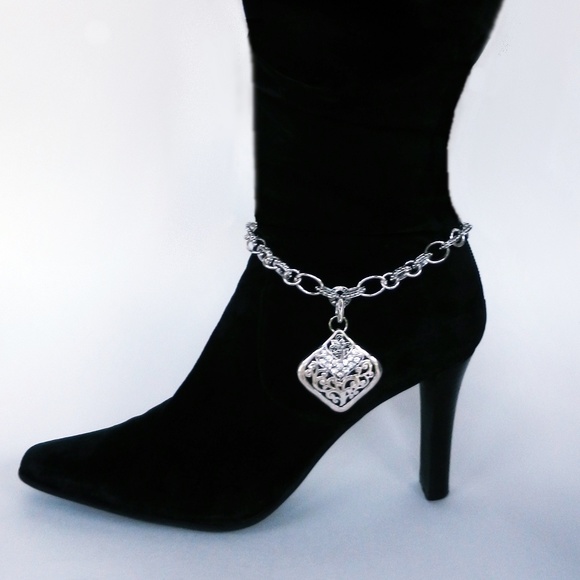 D.Leigh Shoes - Boot Bling ~ Boot Chain ~ Boot Anklet ~ Boot Jewelry Filigree Diamond